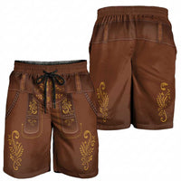 Oktoberfest Lederhosen Costume Shorts for Men Food And Drink Pattern - Wonder Print Shop