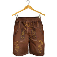 Oktoberfest Lederhosen Costume Shorts for Men Food And Drink Pattern - Wonder Print Shop