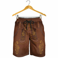 Oktoberfest Lederhosen Costume Shorts for Men Food And Drink Pattern - Wonder Print Shop