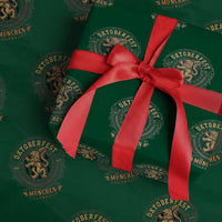 Oktoberfest Munchen Wrapping Paper Roll Munich Vintage Round Emblem with Bavarian Lion - Wonder Print Shop