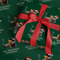 Old Fashioned Cocktail Christmas Wrapping Paper Roll Funny Bourbon Cocktail Drink - Wonder Print Shop
