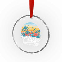 On Cruise Time Crystal Glass Ornament Retro Summer Vacation Cruising TS10