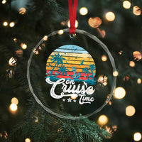 On Cruise Time Crystal Glass Ornament Retro Summer Vacation Cruising TS10