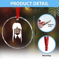 On Wednesdays We Wear Black Crystal Glass Ornament Goth Halloween TS10