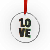 One Love Jamaican Rasta Reggage Music Crystal Glass Ornament - Wonder Print Shop