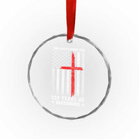One Nation Under God Crystal Glass Ornament USA 250th Anniversary Patriotic Christian One Nation Under God TS10