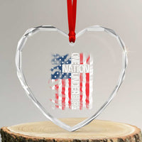 One Nation Under God Heart Crystal Glass Ornament 4th Of July Patriotic Christian Vintage Cross American Flag - Wonder Print Shop