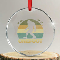 Onefoot Leg Amputee Recovery Crystal Glass Ornament Retro One Foot Bigfoot TS10