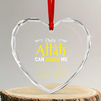 Only Allah Can Judge Me Heart Crystal Glass Ornament Islamic Muslim Ramadan Eid - Wonder Print Shop