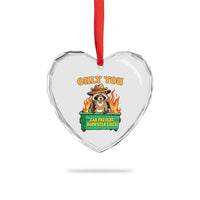 Only You Can Prevent Dumpster Fires Funny Raccoon Heart Crystal Glass Ornament Sarcastic Chaos Humor Holiday Gag Gift - Wonder Print Shop