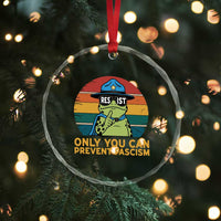 Only You Can Prevent Fascism Crystal Glass Ornament Funny Portland Frog Protest Gift TS12