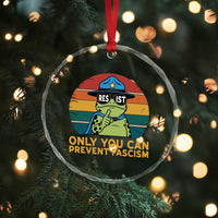 Only You Can Prevent Fascism Crystal Glass Ornament Funny Portland Frog Protest Gift - Wonder Print Shop