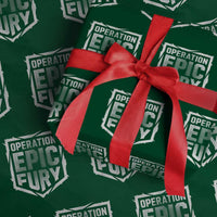 Operation Epic Fury Bold Tactical Shield Graphic Wrapping Paper Roll Strong Patriotic Statement Freedom Supporters