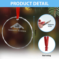 Operation Midnight Hammer Crystal Glass Ornament Stealth Patriot - Wonder Print Shop
