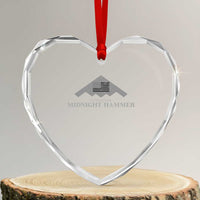 Operation Midnight Hammer Heart Crystal Glass Ornament Stealth Patriot - Wonder Print Shop