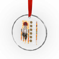 Orange Shirt Day Feather Flag Crystal Glass Ornament You Are Not Forgotten Indigenous Tribute - Wonder Print Shop
