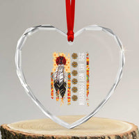 Orange Shirt Day Feather Flag Heart Crystal Glass Ornament You Are Not Forgotten Indigenous Tribute - Wonder Print Shop