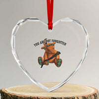 Orange Shirt Day Memorial Bear Heart Crystal Glass Ornament You Are Not Forgotten Stolen Children Tribute - Wonder Print Shop