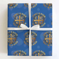 Orthodox Easter Christian Wrapping Paper Roll Christ Is Risen He Is Risen Greek NIKA Cross