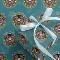 Ostara Blessings Happy Vernal Equinox Wrapping Paper Roll Ostara Pagan Eostre Easter Day Wolpertinger