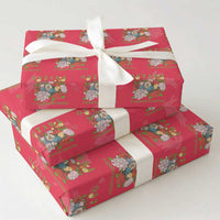 Ostara Eostre Easter Day Wrapping Paper Roll O Equinoccio De Primavera Eggs Flowers