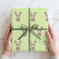 Ostara Pagan Eostre Easter Day Wrapping Paper Roll Rabbit Wolpertinger Spring Equinox Festival