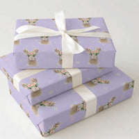 Ostara Pagan Eostre Easter Day Wrapping Paper Roll Rabbit Wolpertinger Spring Equinox Festival