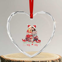 Our First Xmas As Mrs Mrs Heart Crystal Glass Ornament LGBT Les Couple Xmas - Wonder Print Shop