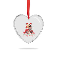 Our First Xmas As Mrs Mrs Heart Crystal Glass Ornament LGBT Les Couple Xmas - Wonder Print Shop