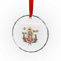 Our Lady of Guadalupe Christmas Crystal Glass Ornament Feliz Navidad - Wonder Print Shop