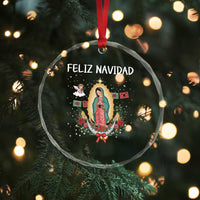 Our Lady of Guadalupe Christmas Crystal Glass Ornament Feliz Navidad - Wonder Print Shop