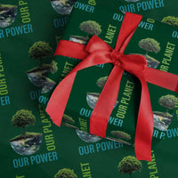Our Power Our Planet Wrapping Paper Roll Earth Day 2025 - Wonder Print Shop