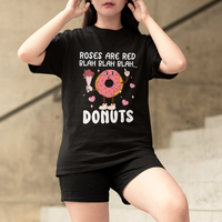 Valentine's Day T Shirt Roses Are Red Blah Donut Funny Food Lover - Wonder Print Shop