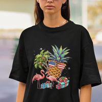 Christmas in July T Shirt Christmas In July Flamingo Pineapple Xmas Squad Summer - Wonder Print Shop