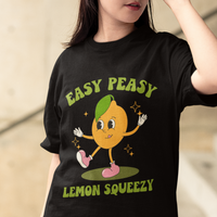 Sarcastic Quotes T Shirt Easy Peasy Lemon Squeezy Lemonade Lemon Funny Quotes - Wonder Print Shop