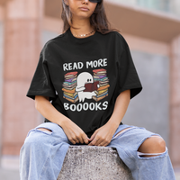 Halloween Reading T Shirt Read More Books Cute Ghost Boo Sheet - Wonder Print Shop