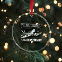 P-47 Thunderbolt WWII Airplane Crystal Glass Ornament American Muscle Vintage TS02