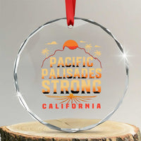 Pacific Palisades Strong Crystal Glass Ornament Support California LA Relief TS02