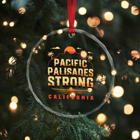 Pacific Palisades Strong Crystal Glass Ornament Support California LA Relief TS02