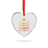 Pacific Palisades Strong Heart Crystal Glass Ornament Support California LA Relief - Wonder Print Shop