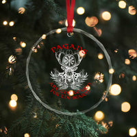 Pagans Are The Reason For The Season Crystal Glass Ornament Yule Pagan Xmas Vegvisir Symbol TS11