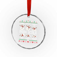 Pain Scale Snowman Crystal Glass Ornament Funny ICU Nurse Christmas - Wonder Print Shop