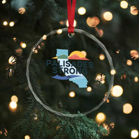 Palisades Strong Crystal Glass Ornament Support California LA Relief TS02