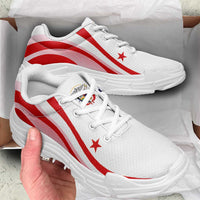 Panama Football Chunky Sneakers Flag-Inspired Curve Style