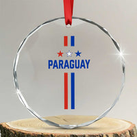 Paraguay Flag Soccer Jersey Style Graphic Crystal Glass Ornament Patriotic Paraguaya Pride Football Fans Sports Spirit