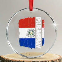 Paraguay Proud Roots Vintage Paraguaya Flag Heritage Pride Crystal Glass Ornament