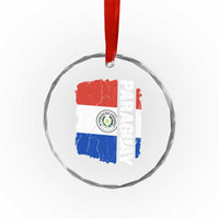 Paraguay Proud Roots Vintage Paraguaya Flag Heritage Pride Crystal Glass Ornament