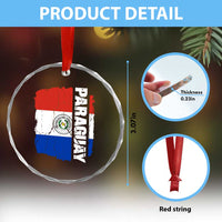 Paraguay Proud Roots Vintage Paraguaya Flag Heritage Pride Crystal Glass Ornament