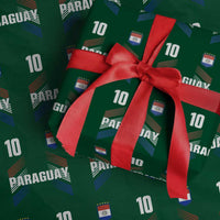 Paraguay Soccer Sports Graphic Number 10 Jersey Style Wrapping Paper Roll Proud Paraguayan Football Fans Game Day Pride
