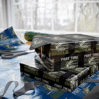 Part Time Hooker Wrapping Paper Roll Funny Fishing Patriotic US Flag Fisherman